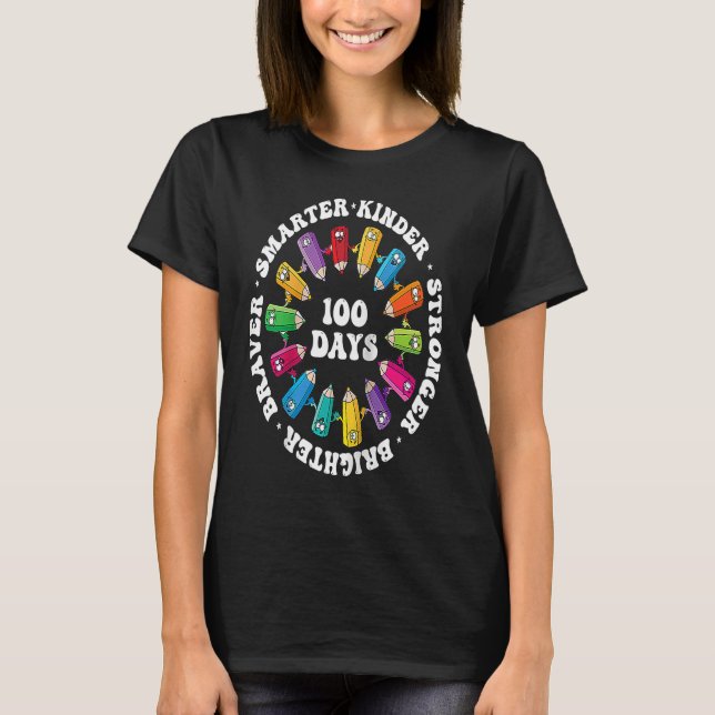 Camiseta Happy 100th Day 100 Days Of School For Students Ra (Frente)