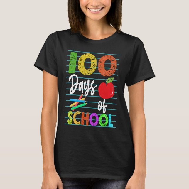 Camiseta Happy 100th Day of Kindergarten School Teacher Stu (Frente)