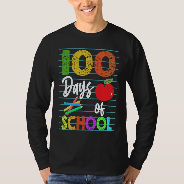 Camiseta Happy 100th Day of Kindergarten School Teacher Stu (Frente)