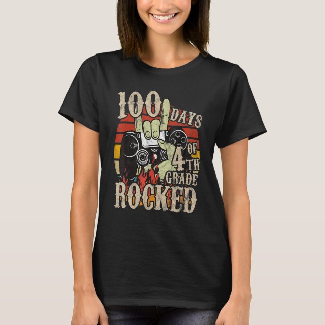 Camiseta Happy 100th Day of School 4th Grade Gifts 100 Days (Frente)