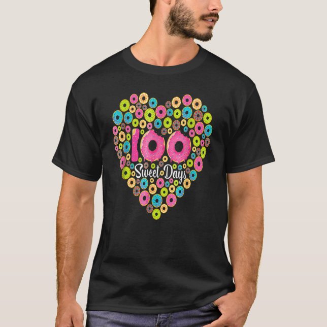 Camiseta Happy 100th Day Of School Donuts 100 Sweet Days Te (Frente)