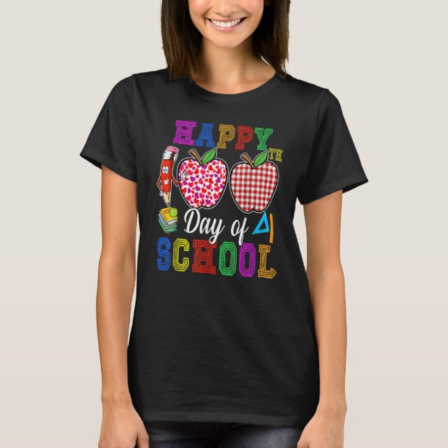 Camiseta Happy 100th Day of School For Teacher & Student Ki (Frente)