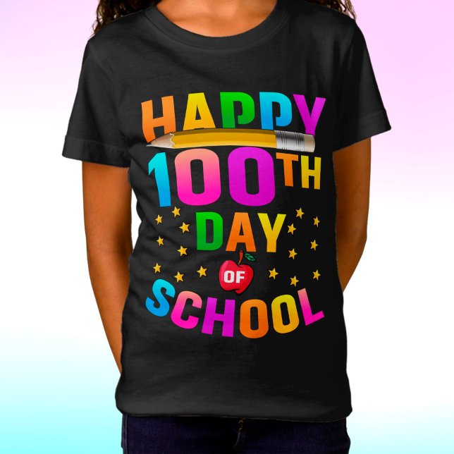 Camiseta Happy 100th Day of School For Teachers & Students (Criador carregado)