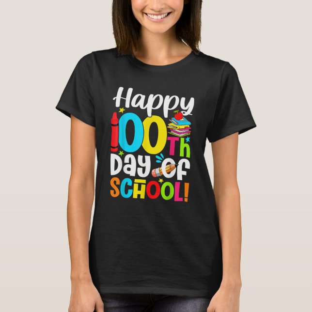 Camiseta Happy 100th Day of School Kid Child Teacher 100 Da (Frente)