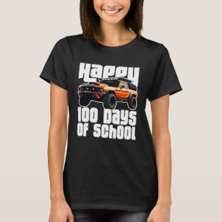Camiseta Happy 100th Day Of School Monster Truck Boys Kids 