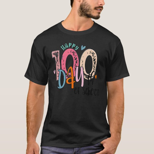 Camiseta Happy 100th Day Of School Student  100 Days Of Sch (Frente)