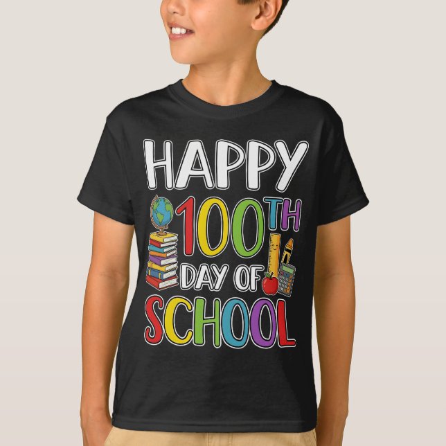 Camiseta Happy 100th Day of School Teacher Student (Frente)