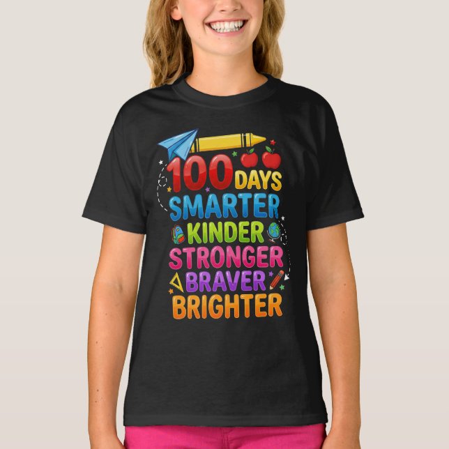 Camiseta Happy 100th Day of School Teacher student 100 Days (Frente)