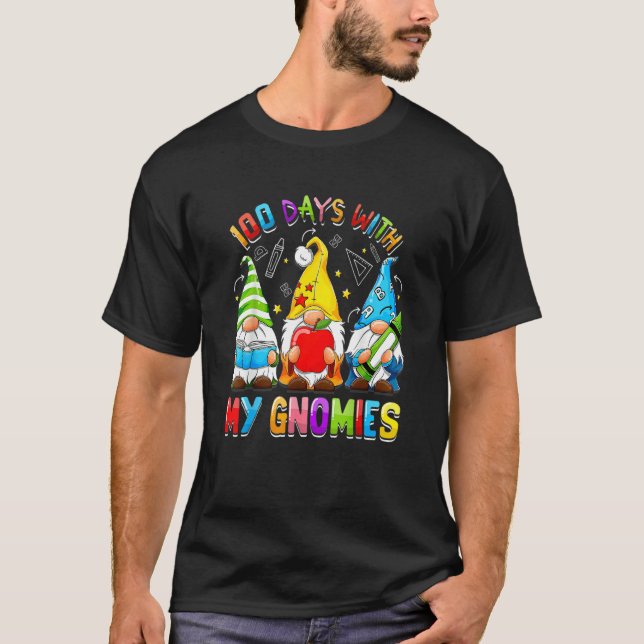 Camiseta Happy 100th Day Of School Three Gnomes Virtual Tea (Frente)