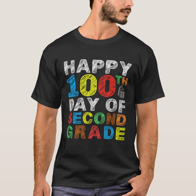 Camiseta Happy 100th Day of Second Grade Gift 2nd Class Sch (Frente)