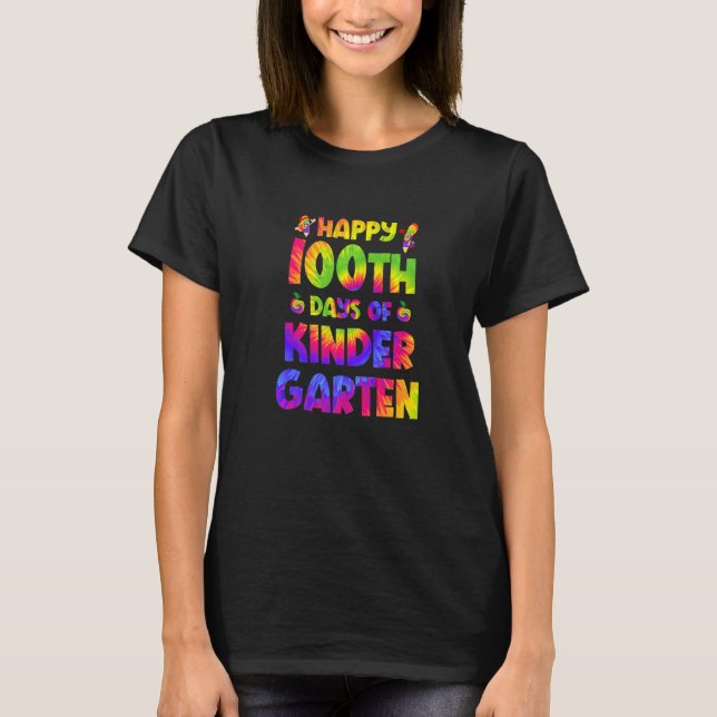 Camiseta Happy 100th Day Of Smarter Kindergarten 100 Days T (Frente)