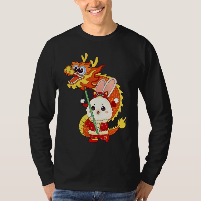 Camiseta Happy 2023 Chinses Lunar Celebration Asian Dragon  (Frente)