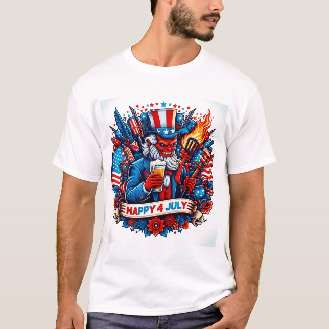 Camiseta Happy 4 JULY T-shirt (Frente)