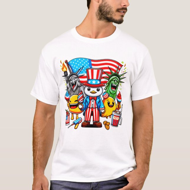Camiseta Happy 4 JULY T-shirt (Frente)