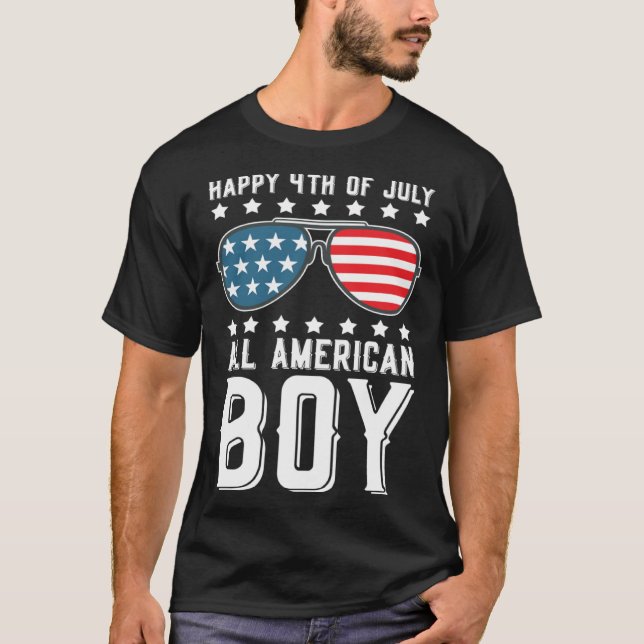 Camiseta Happy 4th of July All American Boy (Frente)