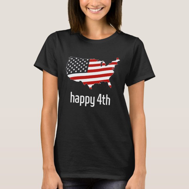 Camiseta Happy 4th of July America (Frente)