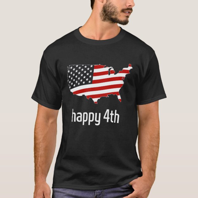 Camiseta Happy 4th of July America (Frente)