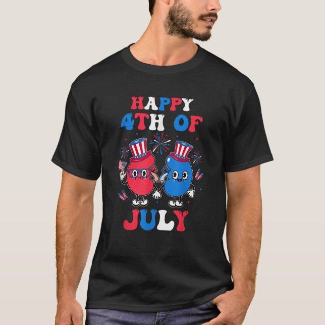 Camiseta Happy 4th Of July Nephrology Technician Dialysis N (Frente)
