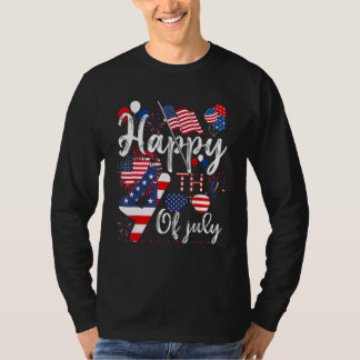 Camiseta Happy 4th Of July Patriotic American US Flag 4th O