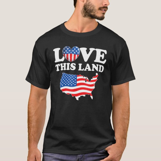 Camiseta Happy 4th Of July US Flag Patriotic American Map (Frente)