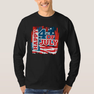 Camiseta Happy 4th of July - USA flag