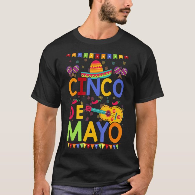 Camiseta Happy 5 De Mayo Cinco De Mayo Viva México 5 De Mai (Frente)