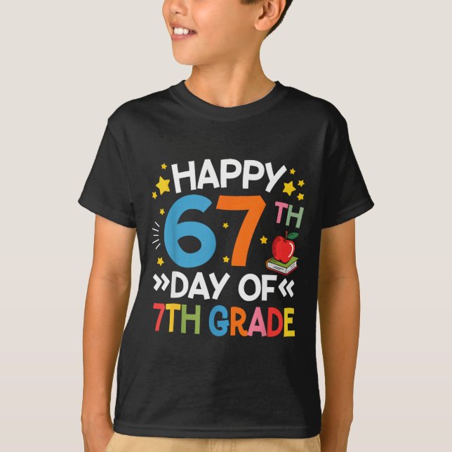 Camiseta Happy 67th Day Of 7th Grade Teachers 67 Days Of Sc (Frente)
