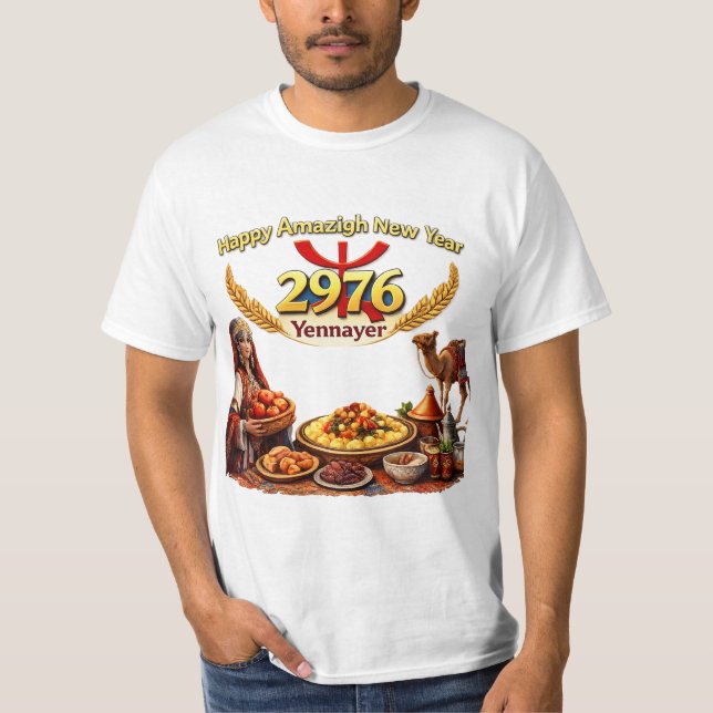 Camiseta Happy Amazigh New Year Yennayer 2976 Traditional B (Frente)