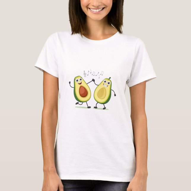 Camiseta Happy Avocado dançando (Frente)