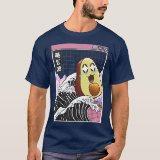 Camiseta Happy Avocado Kanagawa Wave Digital Kawaii Anime V