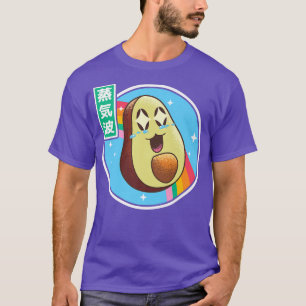 Camiseta Happy Avocado Retro Japão Estilo 80s Otaku Vaporwa