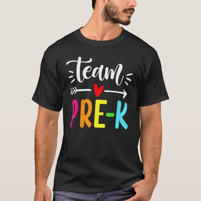 Camiseta Happy Back To School Team Pre K Preschool Teacher  (Frente)