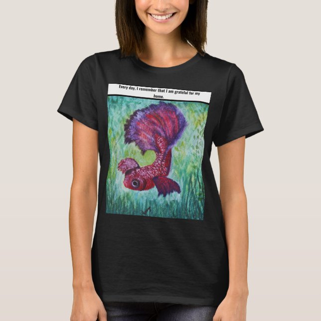 Camiseta Happy betta fish enjoying his home (Frente)