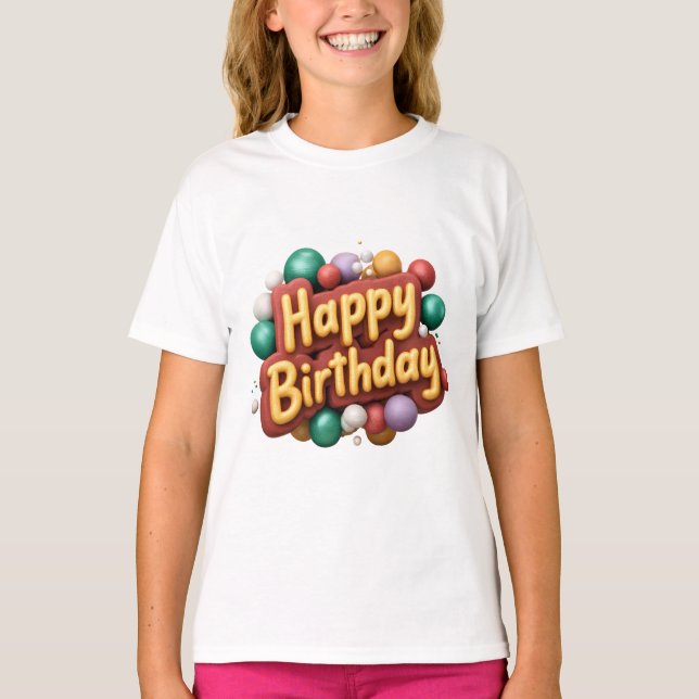 Camiseta happy birthday (Frente)