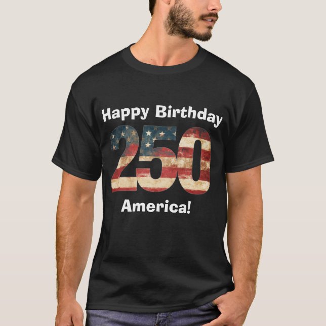 Camiseta Happy Birthday America 250 (Frente)
