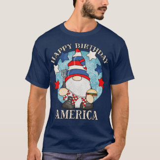 Camiseta Happy Birthday America 4th Of July Funny Barbeque 