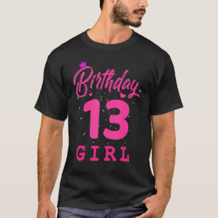 Camiseta Happy Birthday Girls 13th Party 13 Years Old Bday