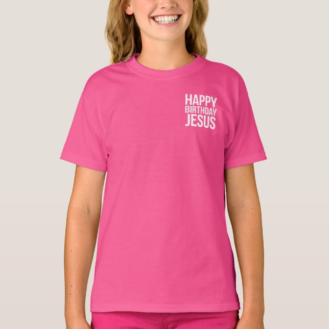 Camiseta Happy Birthday Jesus Celebration Apparel for All (Frente)
