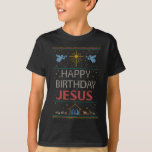 Camiseta Happy Birthday Jesus Ugly Chrismas Sweater<br><div class="desc">This is no UGLY... 'Ugly Christmas Sweater'. However, when you're invited to an 'Ugly Christmas Sweater Party', here is a wonderful solution for us Christians. Look at the design up close - I mimicked the look of knitting as closely as the design allowed and - depending on the product you...</div>