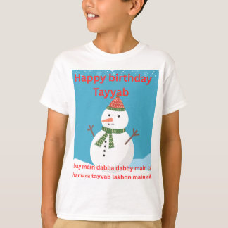 Camiseta Happy Birthday Snowman T-Shirt | Cute Winter Birth