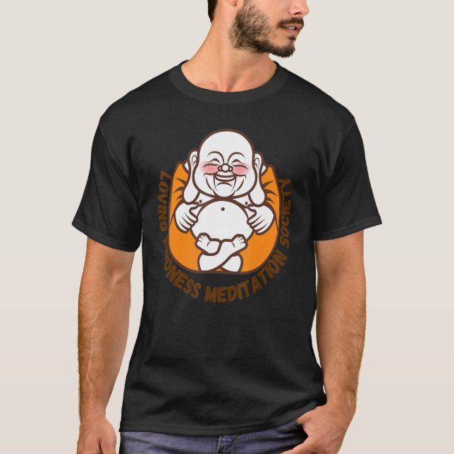 Camiseta Happy Buddha Loving Kindness Metta Blessing Prayer (Frente)