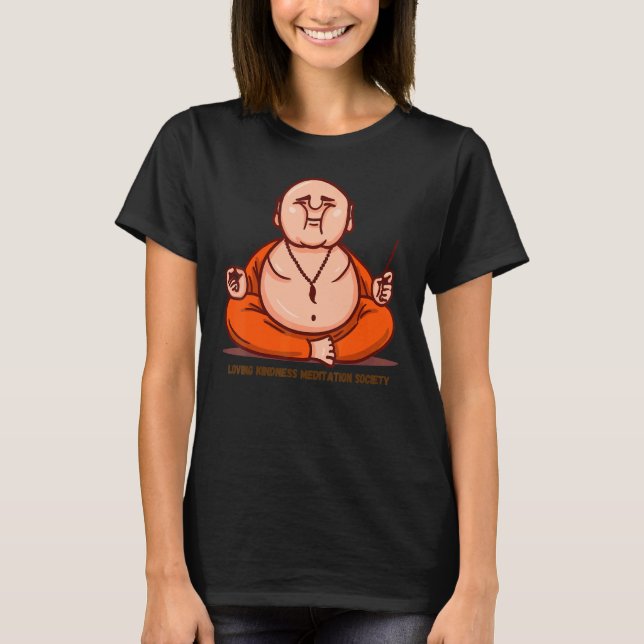 Camiseta Happy Buddha Loving Kindness Metta Blessing Prayer (Frente)