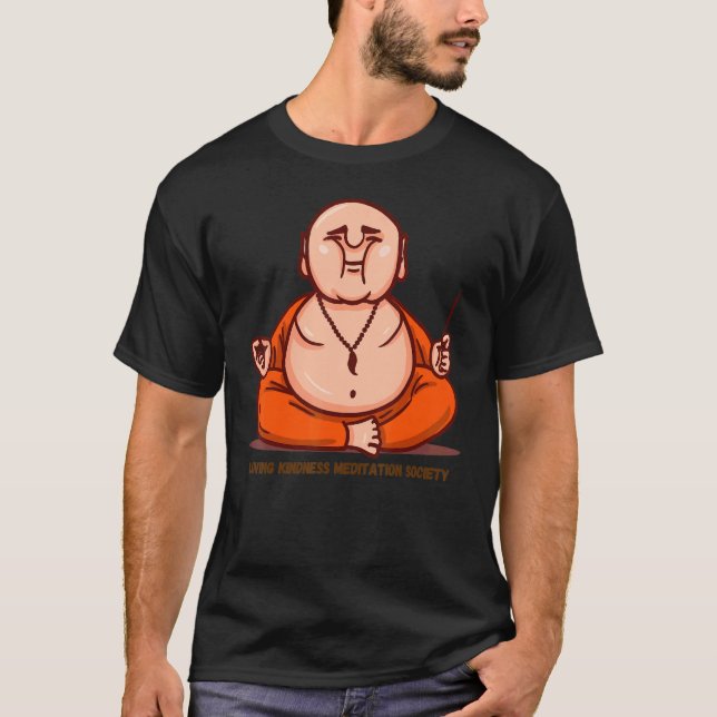 Camiseta Happy Buddha Loving Kindness Metta Blessing Prayer (Frente)