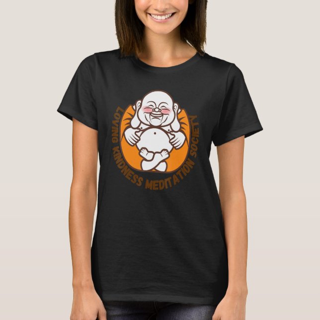 Camiseta Happy Buddha Loving Kindness Metta Blessing Prayer (Frente)