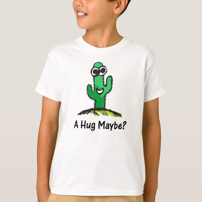 Camiseta Happy Cactus Cartoon (Frente)