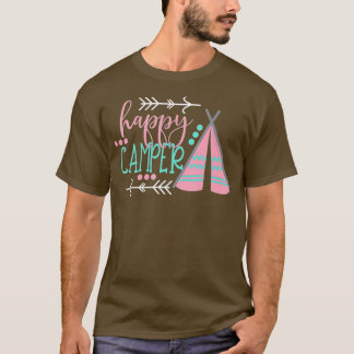 Camiseta Happy Camper Funny Camping Gift For Kids Funny Boy