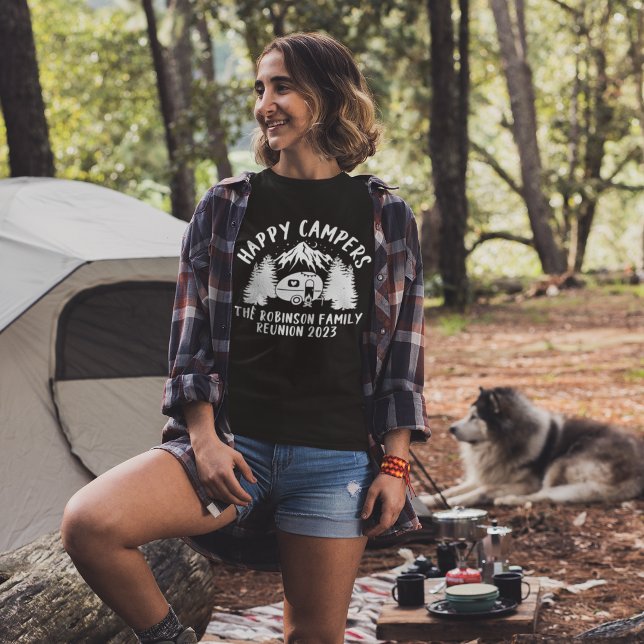 Camiseta Happy Campers Family Reunion (Criador carregado)