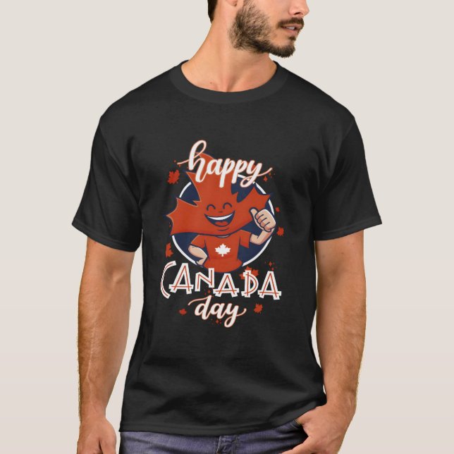Camiseta Happy Canada Day 2023 Canadian Maple Patriotic (Frente)