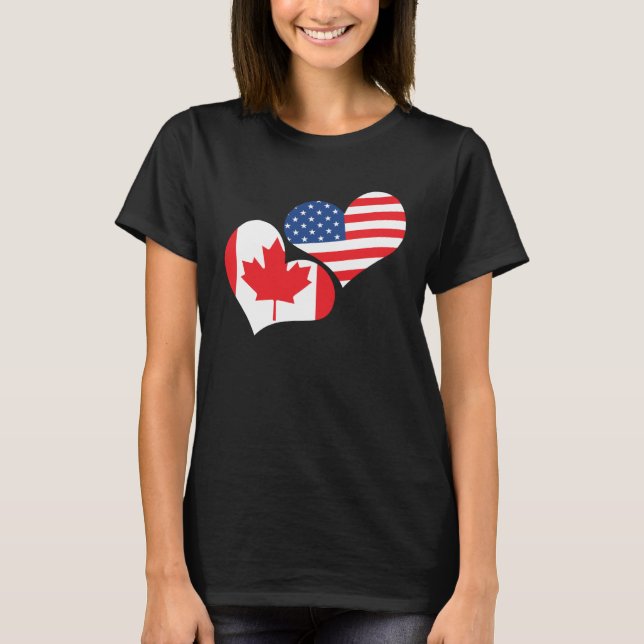 Camiseta Happy Canada Day Canadian Canada Flag Maple Leaf   (Frente)