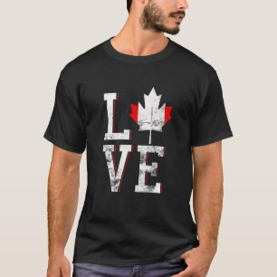 Camiseta Happy Canada Day I Love Canada Mapeamento Leaf Fla